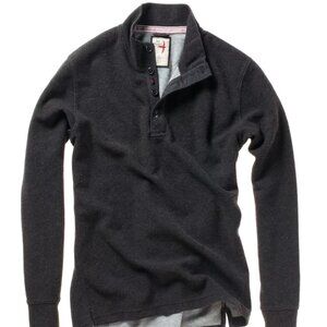 Relwen Micro Waffle Mock-Neck Sweater Dark Smoke Heather Men's Medium Huckberry
